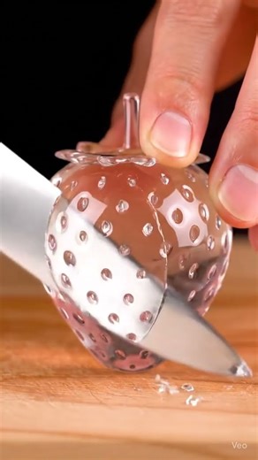 Mirror 🍓 Cutting ASMR | Crystal Clear Slice Satisfaction #relaxing#gamtng #relax #satisfying