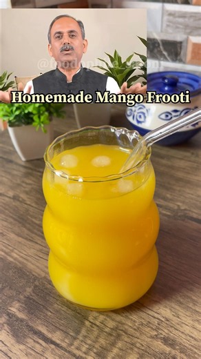 Homemade Mango Frooti🥭✨ #mangofrooti #frooti #frootirecipe #acharyamanishji #refreshingdrink #mango