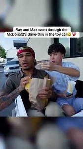 Ray & Plaqueboymax Went Through McDonald’s DRIVE-THRU in a TOY CAR 😭💀 #Ray #Plaqueboymax #Viral