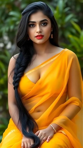 ✨ Stunning Sun-Yellow Saree Draping 🌞💛 | Glamorous Saree Styling Ideas | Saree Style 👗💙