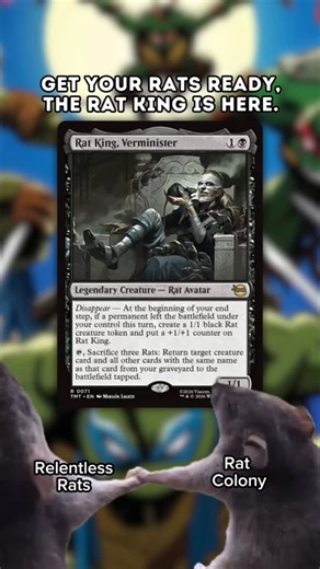 Grab your Relentless Rats and Rat Colony now. Rats are coming back. #magicthegathering #mtg #mtgreels #mtgmemes #MTGxTMNT | Pay The 1