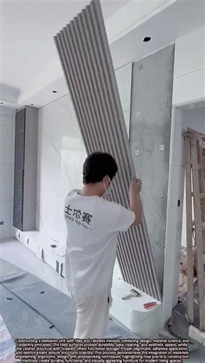 Scientific Design and Construction of a Tiled TV Unit with Cabinet Drawers