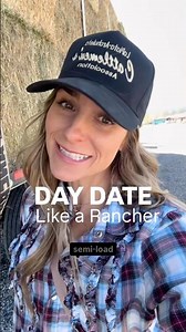 Day date, rancher style—just us, and a semi-load of hay! 💋 #coloradorancher #truckerstyle