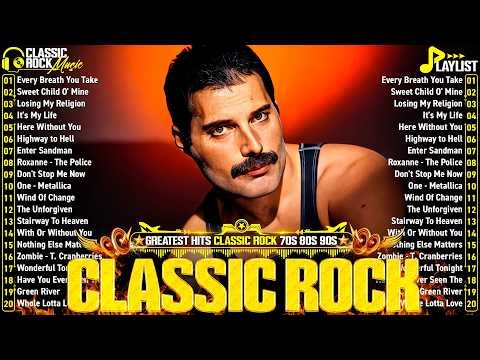 Queen, Led Zeppelin, Bon Jovi, Aerosmith, AC/DC, Nirvana - Classic Rock Songs 70s 80s 90s Full Album