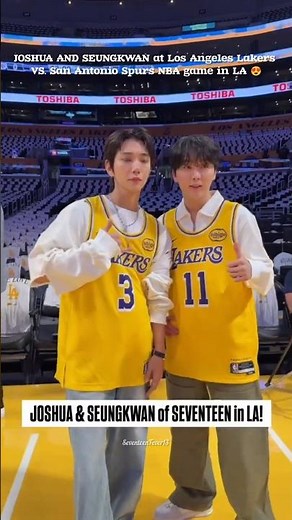 Joshua and Seungkwan at NBA in LA 😍
