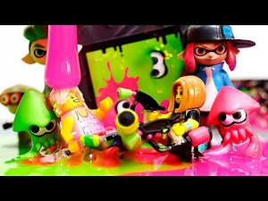 【LEGO遊び】レゴとスライムでスプラトゥーンごっこ ナワバリバトルで勝負だぞ！【アナケナ&カルちゃんのキッズアニメ】Splatoon