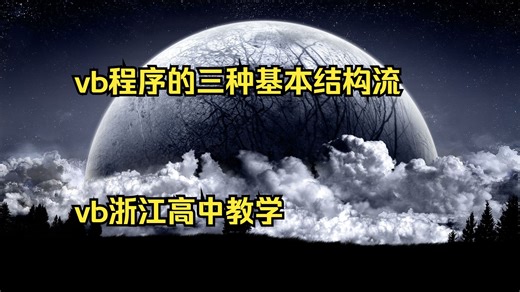 vb程序的三种基本结构流程图 vb浙江高中教学 vb自学中医可以
