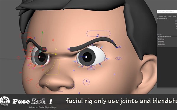 【时间线动画】电影级表情绑定系统 faceArt 1.0