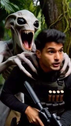 Man vs alien an epic encounter with hand to hand combat