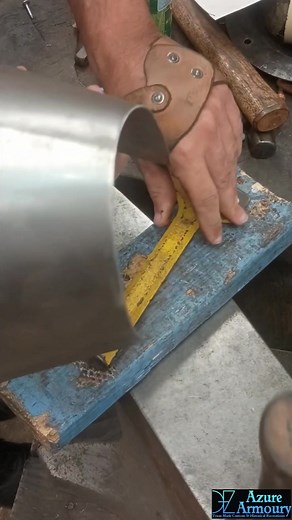 474K views · 2K reactions | Chisels are used to add a crease to the great helm I'm working on. #wip #azurearmoury #howitsmade #chisel #metalworking | Azure Armoury | Facebook