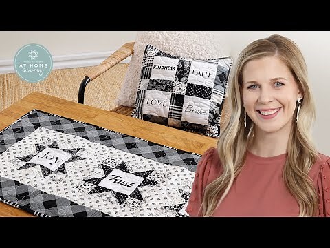 How to Make a "Wonderful Words" Table Runner & Pillow with This Free Quilting Tutorial Video