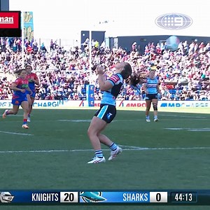The ball is bouncing the Knights way! 🤯 #NRLWKnightsSharks | FREE on Channel 9 and 9Now #9WWOS #NRLW #NRL | NRL on Nine