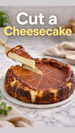 The Cleanest Cheesecake Cut