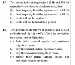 17. Two tuning forks of frequencies 522 Hz and 536 Hz respectiv... | Filo