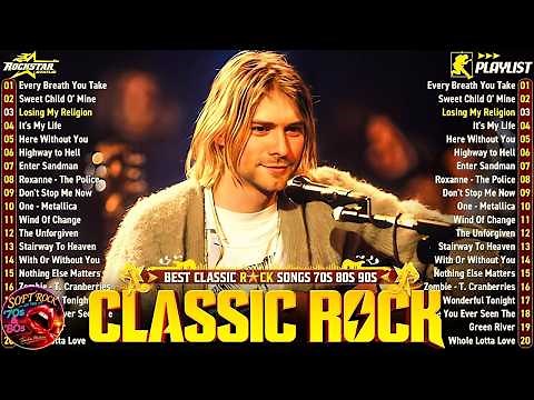 Classic Rock Songs 70s 80s 90s Full Album 🎶 Nirvana, Guns N' Roses, AC/DC, Bon Jovi, Metallica, U2