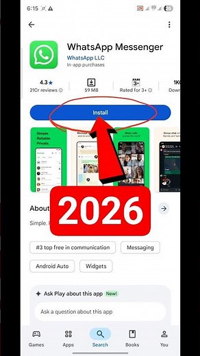 whatsapp download kaise karen | WhatsApp download kaise karte hain | how to download whatsapp #short
