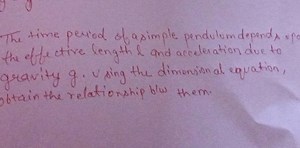The time period of a simple pendulum depends upo the effective ... | Filo