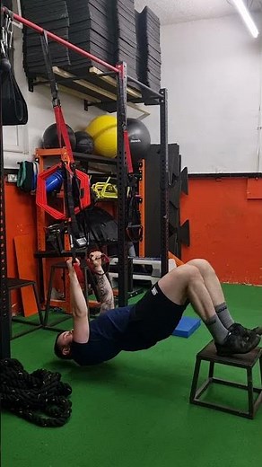 TRX Hamstring Curl (feet on box)