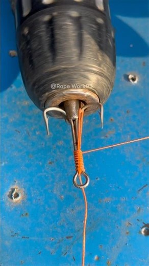 Drill-Powered Fishing Hook Knot