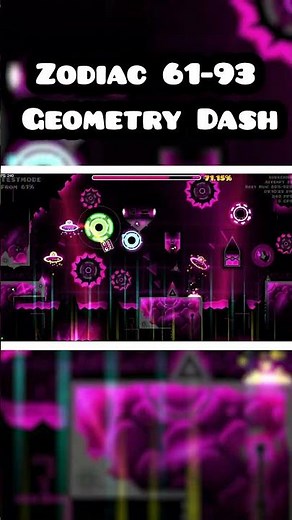 Zodiac 61-93 Geometry Dash List Demon #geometrydash #gd #gdlevels #gddemon