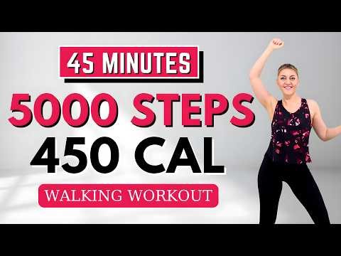 🔥5000 STEPS WALKING WORKOUT🔥WALKING EXERCISE FOR WEIGHT LOSS🔥KNEE FRIENDLY🔥NO JUMPING🔥FAT BURNING🔥