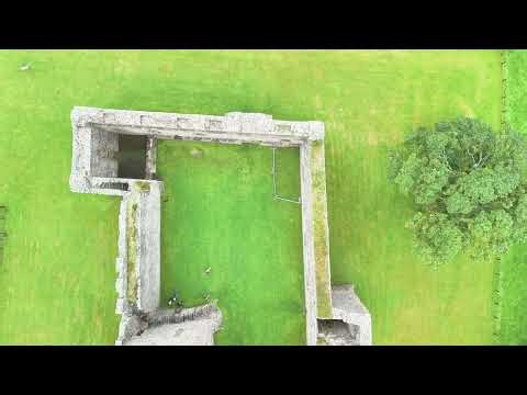 Drone footage of Skipness Castle in Kintyre, Scotland
