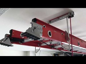 Tall Ladder Storage System. (Pat.# 8,534,621)