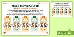 Compunerea și descompunerea numărului 4 - Fișă de activitate