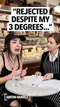 Liberal woman with piercings and tattoos is angry because she has 3 degrees, got rejected from a job