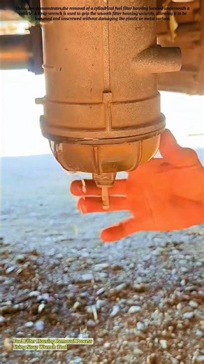 Fuel Filter Housing Removal Process Using Strap Wrench Tool