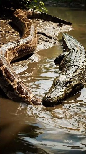 #snake#wildlife#python#anaconda #crocodile#nature#jungleanimals#ytshorts #reels#8K#realistic#viral