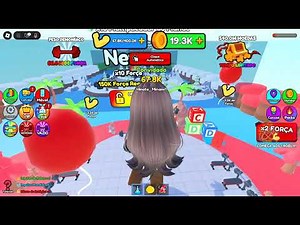 Jogando Roblox 1980 (Mapa: 💪 Obter Simulador Forte)