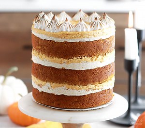 A Pumpkin Pie Layer Cake Recipe That's Easy & Eye-Catching - Sugar & Sparrow