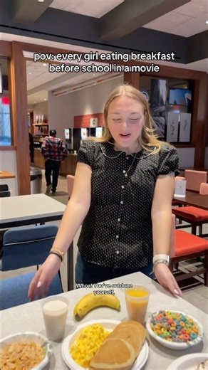 *takes one bite of banana 🍌 #movietropes #morningroutine #chickflick #comingofage #comedy