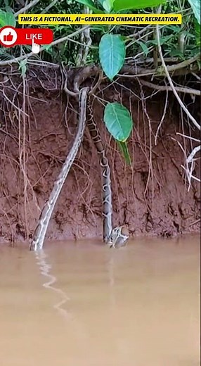 Python Strikes From Water in Seconds #shorts