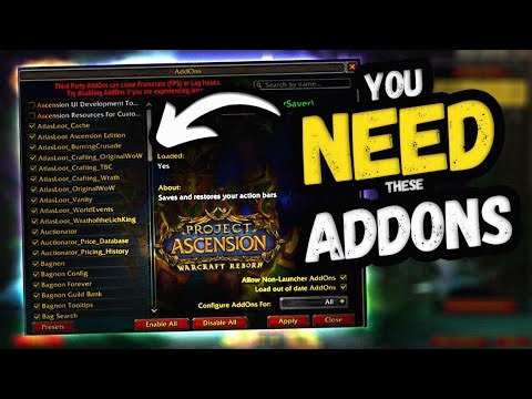 My Picks for ADDONS for Ascension Warcraft Reborn Bronzebeard