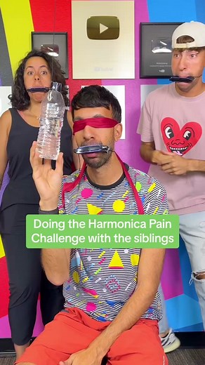 The ending hurt SO bad 😭 Has anyone done that to you before? #siblings #challenge #harmonica