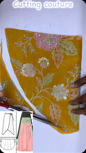 Cutting couture | Very easy perfect wrap skirt ❤️💝 #wrapskirt #reels #sewing #skirt #skirts #trendingreels | Instagram