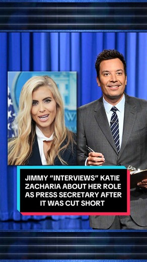 Jimmy “interviews” Katie Zacharia about her role as press secretary after it was cut short. #FallonTonight #TonightShow #JimmyFallon