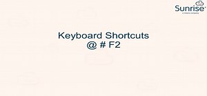 Keyboard Shortcuts - @ # F2