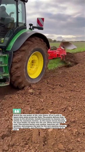 John Deere 7R Plowing Power in Action | #Farming #AgTech #TractorLife