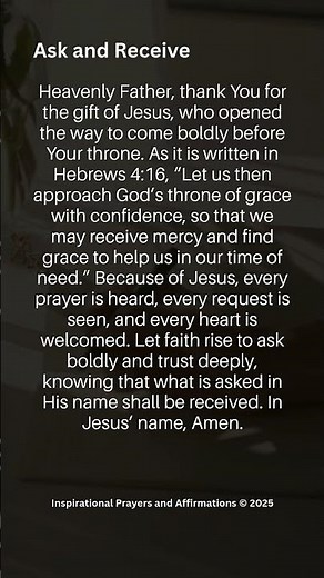 ASMR Prayer: Come Boldly Before the Throne—Ask and Receive