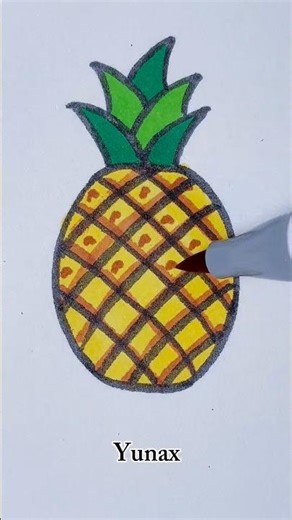 Pineapple Coloring | Satisfying #shorts #yunax