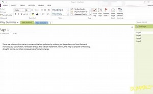 Organizing OneNote Content with Tags