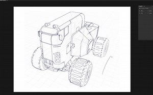 【Blender 2.8】 Grease Pencil 绘制一个机械运输车