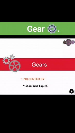 *Gear ⚙️* - *Definition*: Toothed wheel that transmits rotational motion #GearMechanism - *Types*: Spur, helical, bevel, worm, and planetary gears #GearTypes - *Applications*: Machinery, vehicles, robotics, and more #GearApplications - *Benefits*: Efficient power transmission, speed change, and torque multiplication #GearBenefits *Gears are essential for mechanical power transmission!* #MechanicalEngineering #Gearbox | Engineering Solutions