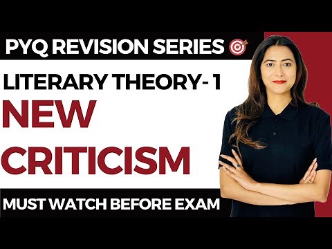 Literary Theory 1: New Criticism - Concept + Questions - NTA UGC NET English - Sunaina Jethani