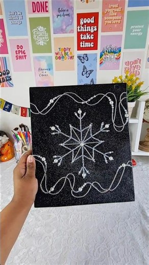 A snowflake that never melts ❄️ #youtubeshorts #diy #textureart #art #pearls #craft #homedecor #diy