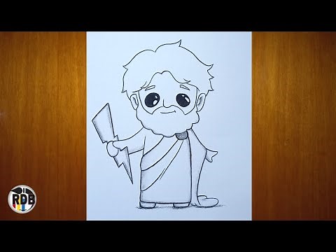 DRAW the KING of Gods ZEUS -|- easy drawing step by step for beginners