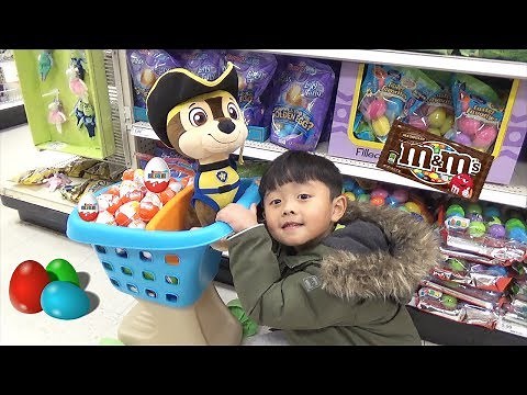 Doing Shopping at the SuperMarket and Hide and Seek with Chase Paw Patrol!